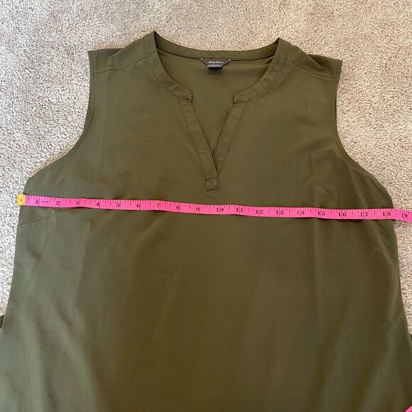 Eddie Bauer Women's Sleeveless Green Dress with Waist Tie Size M - Picture 7 of 8